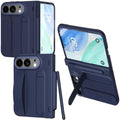 for iPhone Ultra Case with Pen Holder & Stylus & Finger Strap Blue by YQODSZ