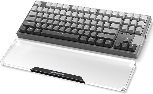 Acrylic Keyboard Wrist Rest Pro- TENKEYLESS 80% Keyboard- Mechanical Keyboards Ergonomic Palm Rest for Computer Keyboard,Anti-Slip Base,Wrist Pad for Laptop,Office & Home-Easy Typing,Black by SELORSS