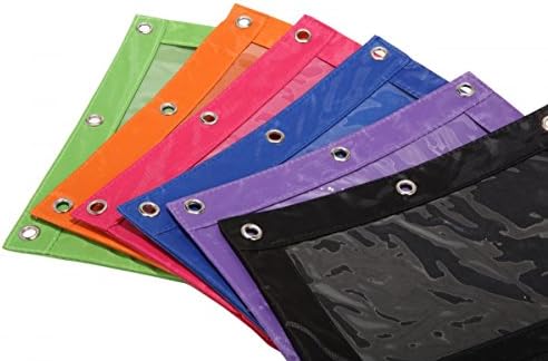 24 Packs 3 Ring Binder Pen Pencil Case Pouch Bulk Set Stationery Bag for School Class Office Orange - Image 5