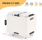 File Box Rolling File Organizer with Wheels Stackable Storage File Boxes Portable Letter File Folder Box Book Box Document Organizer for Home Office Filing Storage Bin, 2Pcs - Image 4