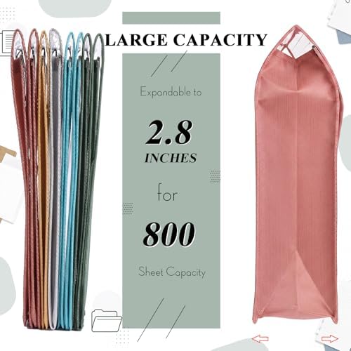Epakh 10 Pcs Plastic Expanding File Folders, Mixed Colors, Horizontal - Image 4