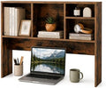 BECOMFORT Desk Hutch, Desk Organizer Shelf with 4 Storage Compartments, Wooden Display Rack, Desktop Bookshelf for Vanity Dressing Tabletop College Dorm Home & Office by BECOMFORT