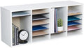 Safco Literature Organizer, 24 Compartments, Office and Classroom Mailbox with Adjustable Shelves, Wood Paper and Mail Sorter, White by SafcoProducts