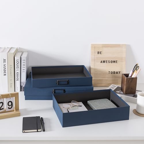 Soul & Lane - Legal Size Document Storage Boxes with Lids, Set of 2, Blue - Image 5