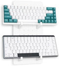 Dual Keyboard Wall Mount with Metal Pegboard, Holds 2 Keyboards | White by Unknown