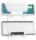 Dual Keyboard Wall Mount with Metal Pegboard, Holds 2 Keyboards | White by Unknown