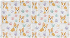 Corgi Pattern Paw Round Ring Binders 1.5 Inch 3 Ring Binder with Clipboard Holds 200 Sheets Office Home School - Image 2