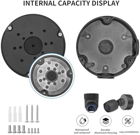Junction Box Mount Compatible with Ubiquiti Camera Metal Junction Box Accessories for Unifi Dome Turret Bullet Cameras (G3,G4,G5, G6, AI,Pro) - Image 2