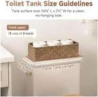 StorageWorks Small Toilet Paper Basket for Back of Toilet Basket, Brown - Image 3