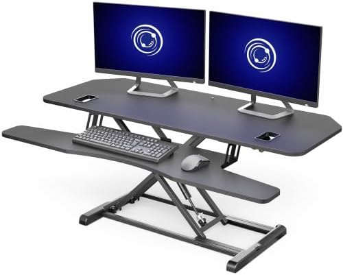 VIVO Black 48 in Corner Standing Desk Converter, DESK-V048KL by VIVO