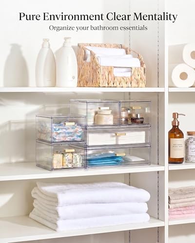 LALOBLUE Stackable Clear Acrylic Drawer Baby Bottle Makeup Organizer 6PC - Image 6