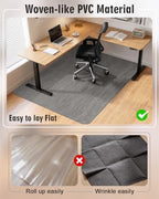Modkin Extra Large Office Chair Mat for Hardwood Floor, 47.2" x 60", Grey - Image 3