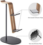 Controller and Headset Holder, Aluminum and Wood Gaming Controller & Headphone Stand for PS5 PS4 Xbox One Nintendo Switch, Universal Desk Game Accessories - Image 5