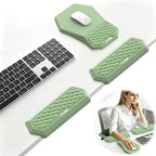 2-in-1 L-Shaped Desk Elbow Pads & & Mouse Pad Set with Wrist Rest, Green by abcmat