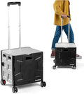 Wheeled Trolley Crate - 35L (4 Wheels) - Black/Cream [Cool Gray 1C] by CleverMade