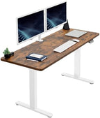 VIVO Rustic Vintage Brown 60 x 24 in Standing Desk, DESK-KIT-W06N by VIVO