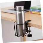 PRETYZOOM Large Desk Cup Holder Clamp Iron Material, Easy Installation Without Drilling with Anti-Spill Design 500ml Capacity Beverage Holder for Desks and Office Use - Image 6