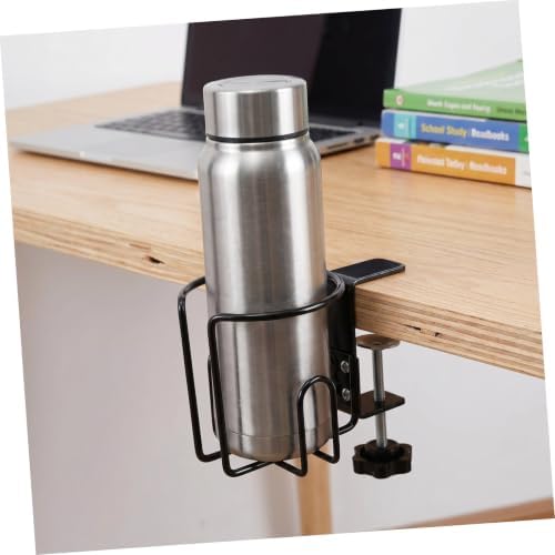 PRETYZOOM Large Desk Cup Holder Clamp Iron Material, Easy Installation Without Drilling with Anti-Spill Design 500ml Capacity Beverage Holder for Desks and Office Use - Image 6