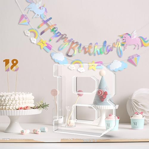 13.8" Acrylic Letter Charcuterie Tray,Fillable Alphabet Box (Letter B) - Image 4