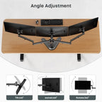Triple Monitor Stand fits 3 Screens up to 27 Inches, Freestanding - Image 4