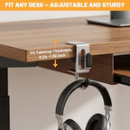 24PCS Adjustable Purse Hook, Heavy-Duty Metal Clamp Hook for Table and Desk, Tool-Free Under Desk Hanger Holds Up to 22lbs for Office Home Dorm Kitchen - Image 6