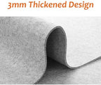 Large Felt Desk Pad Mat Non-Slip Desktop Protector, Table Accessories for Home and Office(Dark Gray,55.1"x23.6") - Image 6