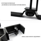 Headphone Holder Headphone Hanger PC Gaming Dual Headphone Stand Under Desk 360 Degree Rotating Metal Desktop Lock Clip Double Hook Storage Rack Headset Stand (Color : 1) (Brass) - Image 3