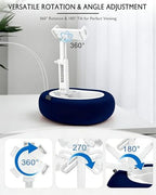 Miledi Tablet Pillow Stand for Bed with Detachable Snack Bowl, Blue - Image 5