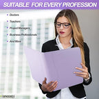 5 Pack Business Padfolio Portfolio Binder, Faux Leather Folio Folder, Resume Legal Document Organizer with Letter Size Writing Notepads (New Lilac/Light Purple 5 Pack) - Image 3
