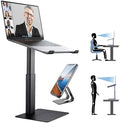 Laptop Stand for Desk, Ergonomic Sitting and Standing Laptop Riser for Notebook MacBook 11-17 Inches，DJ Laptop Stand Adjustable Height from 7-15 Inches Aluminum(Black) by DEEDRR