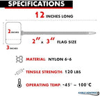 Kable Kontrol Cable Marker Identification Zip Ties 12 Inch 100 Pcs – Red - Image 2