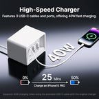 Gitryin 11-in-1 Desktop Charging Station, 120W USB Retractable GaN Charger - Image 4