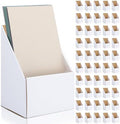 50 Pcs Brochure Holders 4 X 9, White Cardboard Displays by Unknown