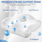 Lumbar Support Pillow for Office Chair,Seat Cushion with Back Support,Office Chair Cushion for Tailbone Pain,Sciatica and Hemorrhoid Relief (Grey) - Image 4