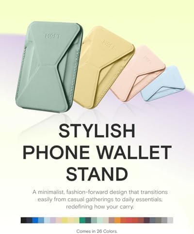 MOFT Magnetic Wallet Stand Compatible with iPhone 17/16/15/14/13/12 Series, Angle Adjustment & Magsafe Compatible MOVAS Phone Stand,Seafoam - Image 6