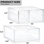 Prsildan Acrylic Drawer Makeup Organizer with 4 Drawers - Image 3