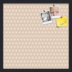 PinPix 20x20 inch Cork Bulletin Board. This Decorative Framed Pin Board Comes with Diamond Pattern in Light Pink and Cream Design and Satin Black. Ideal for Home, Office Decor or School (PinPix-294) by PinPixBulletinBoards