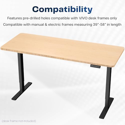 VIVO Real Bamboo 60 x 24 inch Solid Table Top, DESK-TOP60O - Image 4