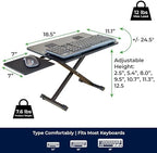Uncaged Ergonomics Adjustable Keyboard Riser for Desk & Mouse Stand (Black) - Image 5