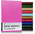 Gallery Leather Desk Weekly Planner 2026-2027 Caribbean Fuchsia by GalleryLeather