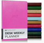 Gallery Leather Desk Weekly Planner 2026-2027 Caribbean Fuchsia by GalleryLeather