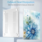 Mektron Case for 2026 MacBook Neo 13-inch A18 Pro chip A3404 Laptop Cover with 13-inch (Diagonal) Liquid Retina Display+ Keyboard Cover+ Screen Protector, Watercolor Blue Flower - Image 3