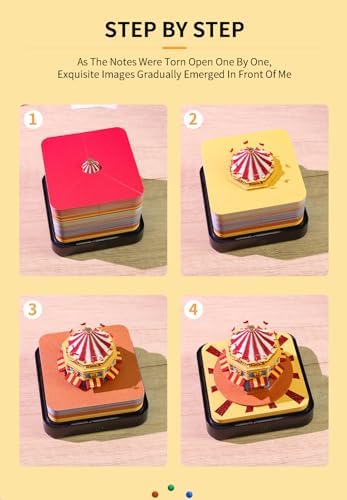 3D Calendar 2027,3D Desk Calendar 2027,Time Piece Calendar 2027,3D Art Calendars Memo Pad 2027,Circus Desktop Decoration,Birthday Gift,New Year Gift (Circus) - Image 6