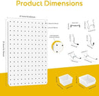 Pegboard Organizer Kit,6 Pack 14.76x10.82 in Metal Panels with 6 Bins,White - Image 3