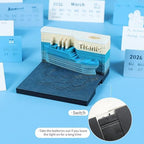 3D Memo Pad, 3D Calendar 2027, Time Piece Calendar, Tear-Off Calendars 2027, 3D Paper Carving Art Memo Pad, Art Carving Sticky Notes for Office Home Gifts Ornaments (Ship) - Image 4