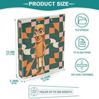 ALAZA Brainrot Tung Tung Tung Sahur (16) 3 Ring Binder 1.5 Inch Three Ring Office Binders w/clipboard & 3 Pockets, Hold 200 Sheets, 2 pcs - Image 5