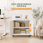 23.6“H Metal Printer Cabinet with Storage & Adjustable Shelf - Image 4
