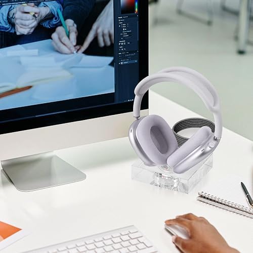 GEEKRIA Headphones Charging Stand for Apple AirPods Max/AirPods Max 2 (USB-C), Acrylic Charging Dock, Base with Sleep Power Saving Mode (Transparent) - Image 6