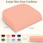 TranquilRelax 2XL Memory Foam Seat Cushion for Office Chair, 3.7-Inch, Pink - Image 3