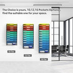 samstar 2 Pack 16 Tier Wall File Organizer Hanging Wall File Holder Wall Mount Paper Folder Organizer, Magazine Rack, Pack of 2 - Image 4
